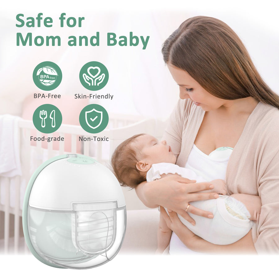 BabyReu W2 - Single Bundle - Heating Flange wearable Breast pump
