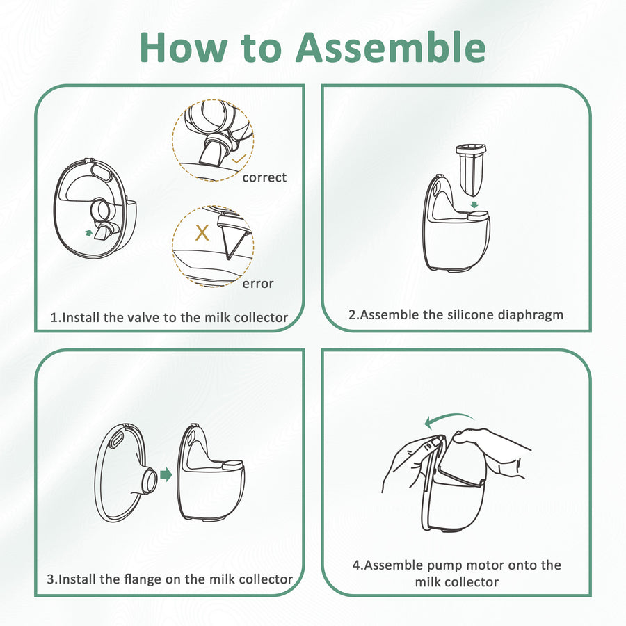 BabyReu W2 - Single Bundle - Heating Flange wearable Breast pump