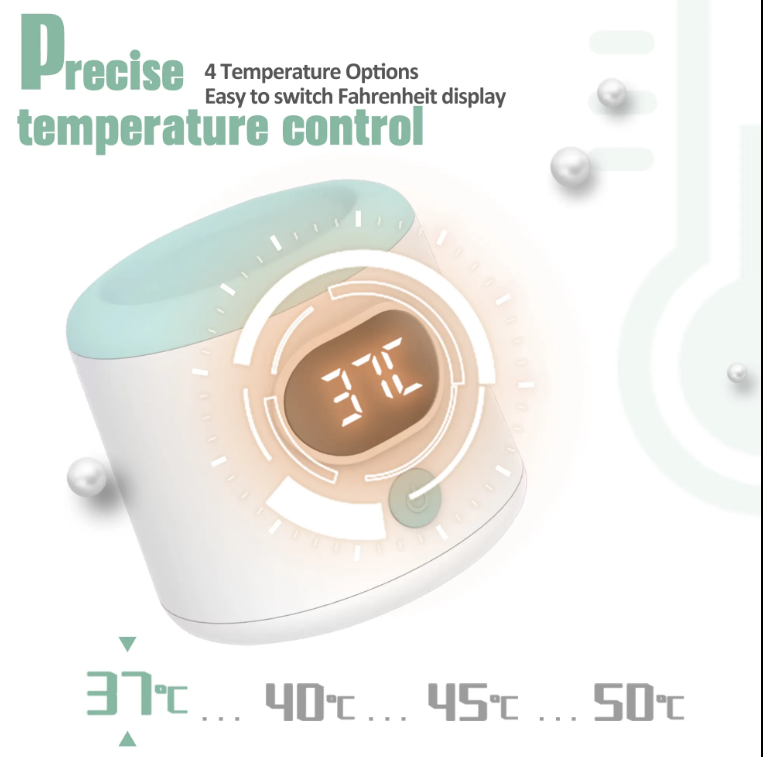 BabyReu - Rechargeable N4 Milk Warmer ABS Portable Breast Bottle Warmer